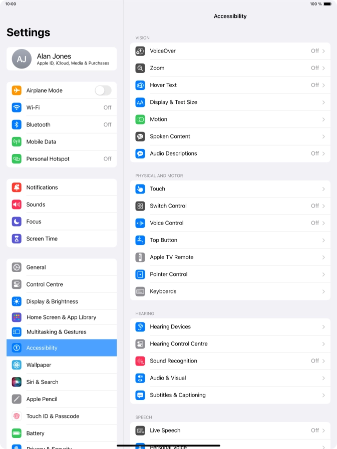 Press the required category below 