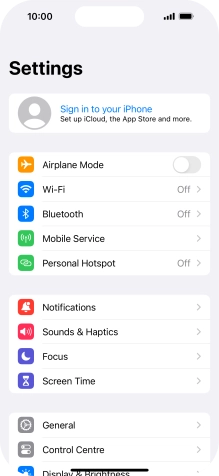 Press Sign in to your iPhone.