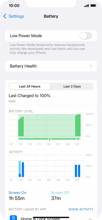 Press the indicator next to 