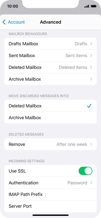 Press the indicator next to 