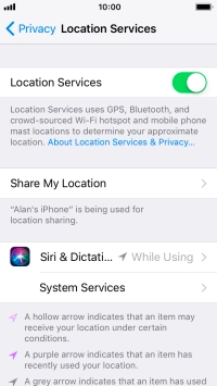 Press the required application.