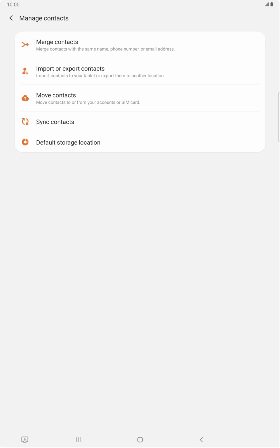 Press Import or export contacts.