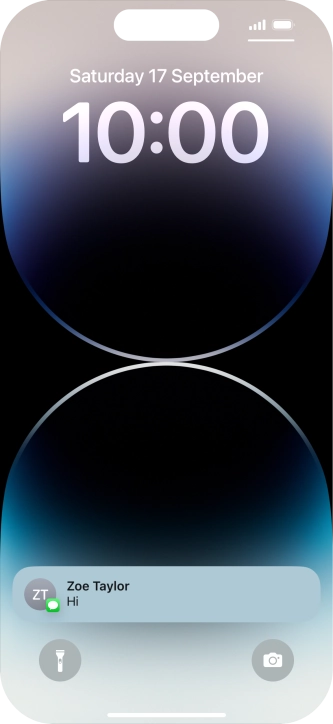 Press the required notification and follow the instructions on the screen to use the selected function.