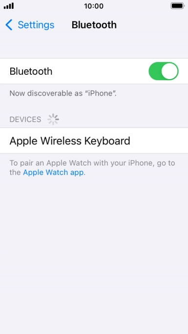 Press the required Bluetooth device and follow the instructions on the screen to pair the device with your phone.