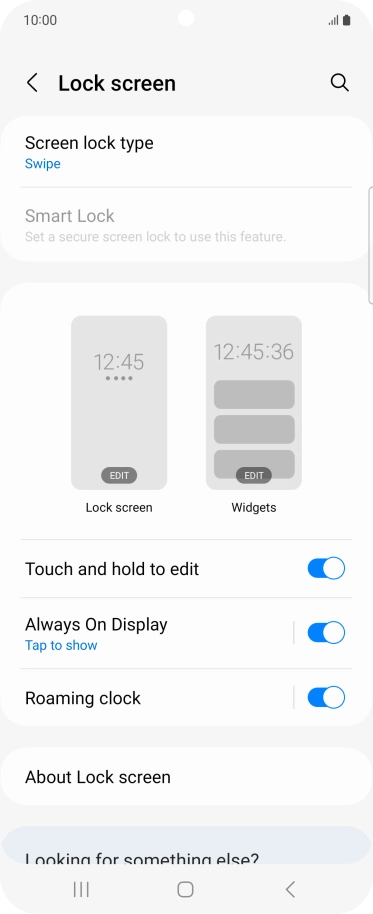 Press Screen lock type.