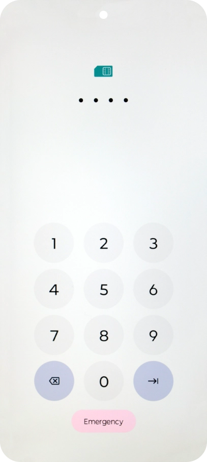If your SIM is locked, key in your PIN and press arrow right.