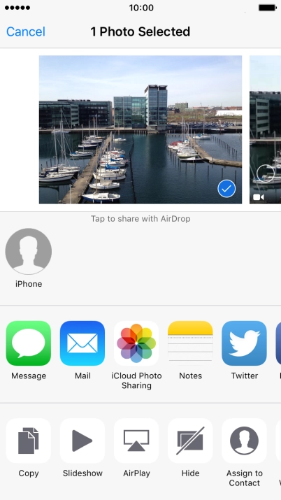 Press the required device.