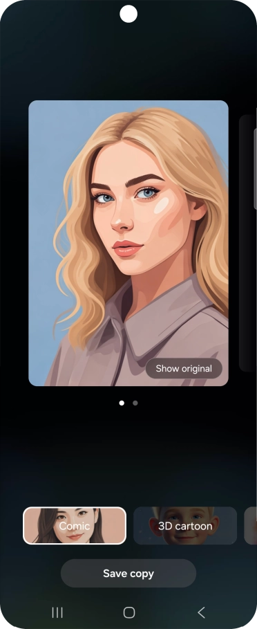 Press Save copy to save the generated photo suggestion. Press Save copy to save the generated photo suggestion.