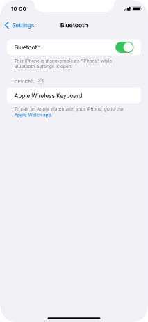 Press the required Bluetooth device and follow the instructions on the screen to pair the device with your phone.