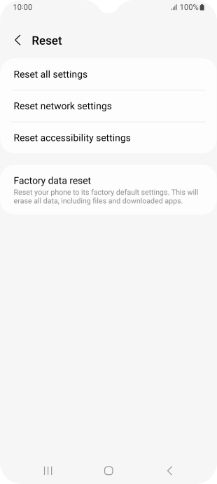 Press Reset network settings.