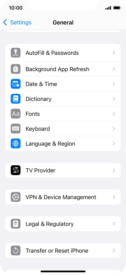 Press Transfer or Reset iPhone.