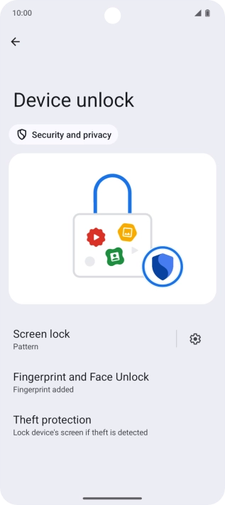 Press Screen lock and key in the additional phone lock code you created earlier. Press Screen lock and key in the additional phone lock code you created earlier.