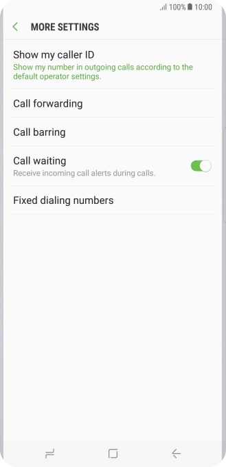 Press Call forwarding.