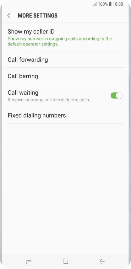 Press Call forwarding.