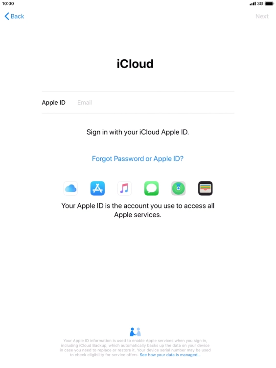 Press the field next to 