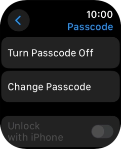 Press Turn Passcode Off and key in the current lock code.