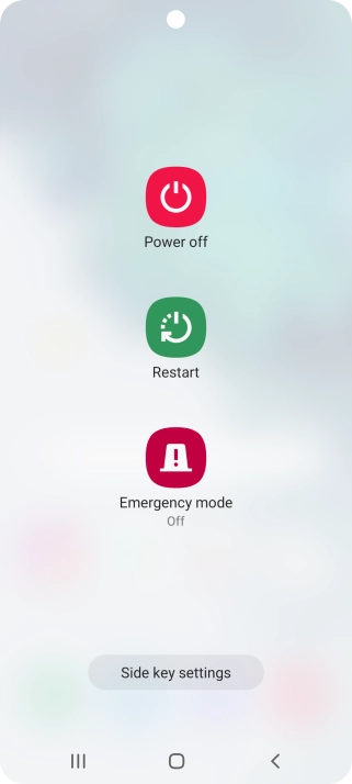 Press Power off. Press Power off.