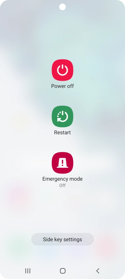 Press Power off. Press Power off.