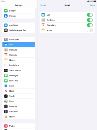 If this screen is displayed, you email account has been recognised and set up automatically. Follow the instructions on the screen to key in more information and finish setting up your tablet.