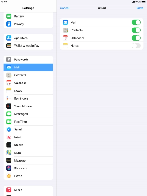 If this screen is displayed, you email account has been recognised and set up automatically. Follow the instructions on the screen to key in more information and finish setting up your tablet.
