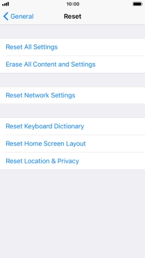 Press Reset All Settings.