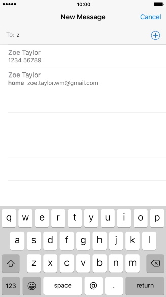 Press the required contact.