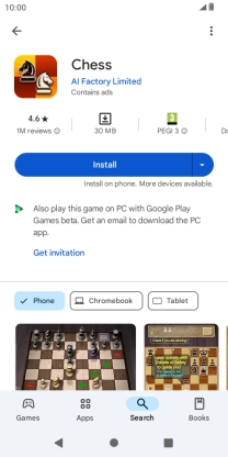 Press Install and follow the instructions on the screen to install the app.