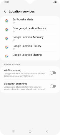 Press Google Location Accuracy.