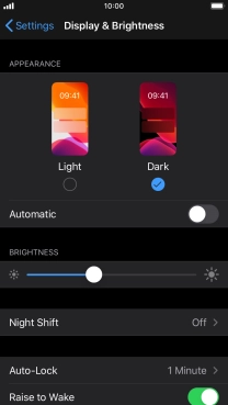 Press the indicator next to 