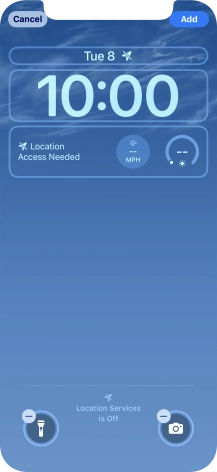 To customise the way the lock screen date is displayed, press the date widget and follow the instructions on the screen to select the required widget display mode.