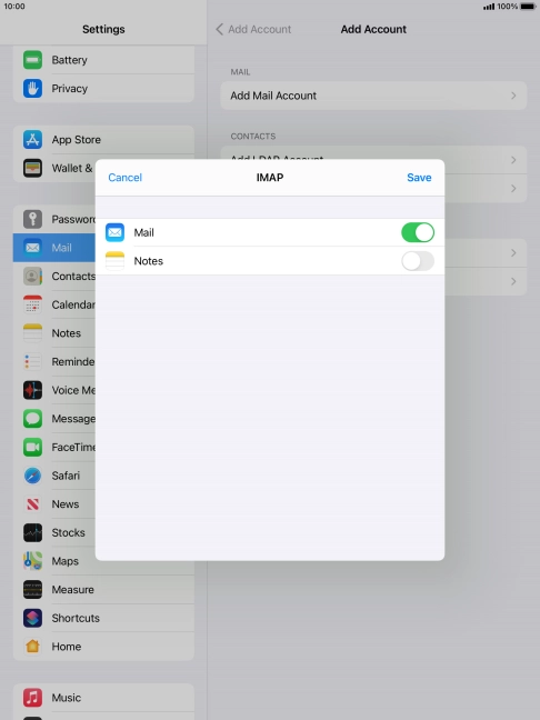 Press Save. Your email account has now been set up. To select more settings for incoming and outgoing server, proceed with the following steps.