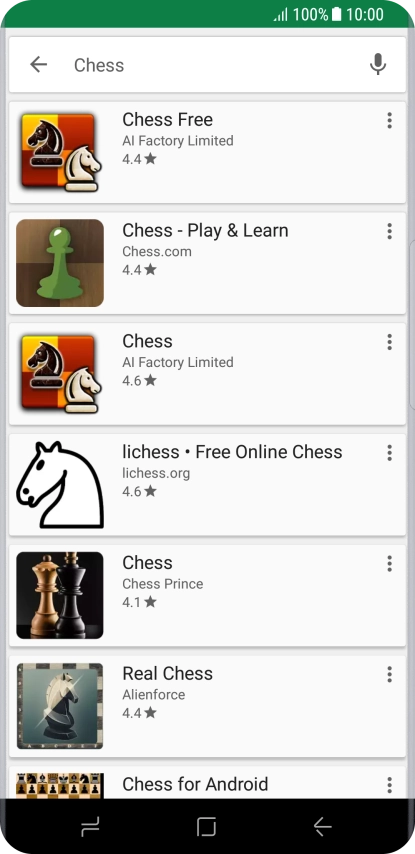 Press the required app.