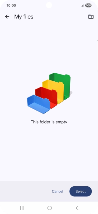 To create a new folder, press the new folder icon and follow the instructions on the screen to create a new folder. To create a new folder, press the new folder icon and follow the instructions on the screen to create a new folder.