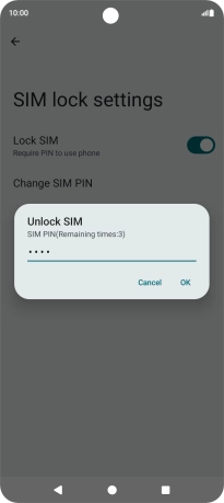 Key in your PIN and press OK.