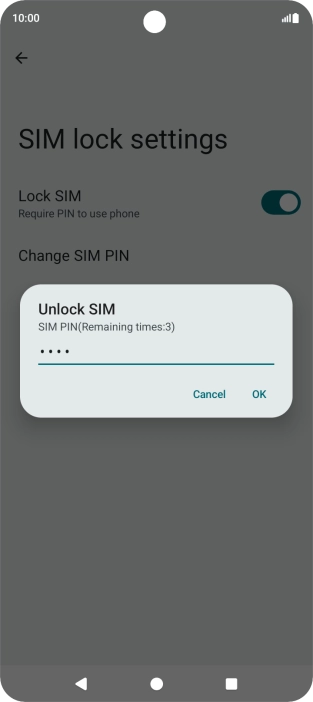 Key in your PIN and press OK.