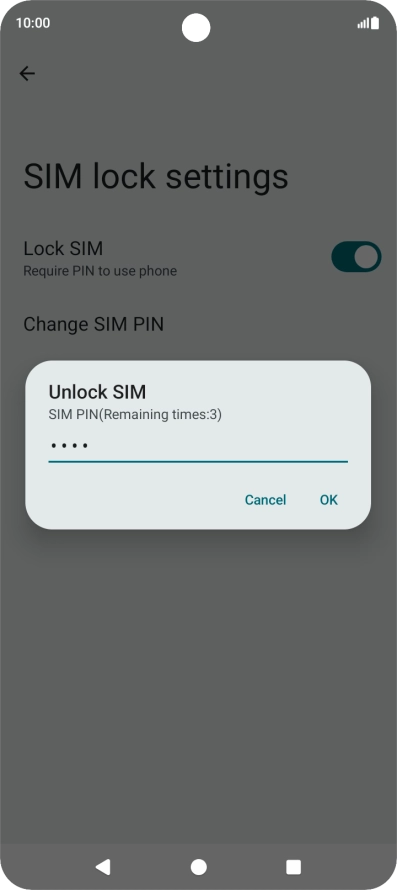 Key in your PIN and press OK.