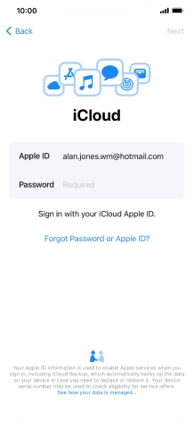 Press the field next to 