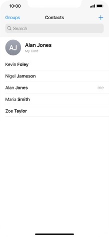Press the new contact icon.