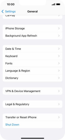 Press Transfer or Reset iPhone.