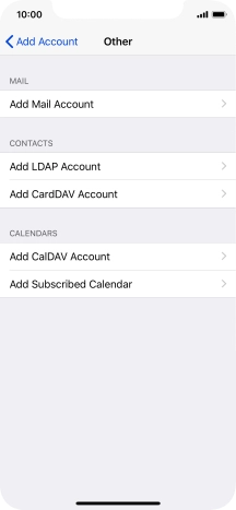 Press Add Mail Account.