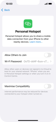 Press Wi-Fi Password and key in the required password.