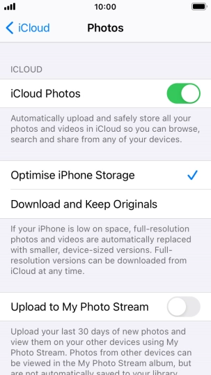 Press the indicator next to 