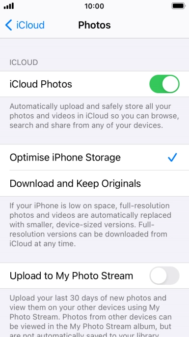 Press the indicator next to 