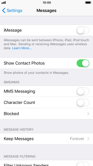 Press the indicator next to 