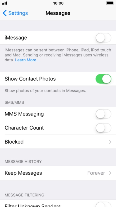 Press the indicator next to 