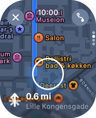 Follow the instructions on the screen to go to the required destination.