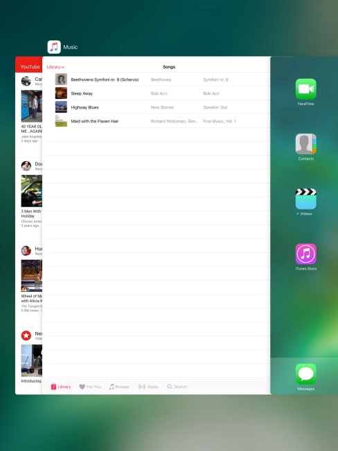 Slide the required application upwards to end it. Slide the required application upwards to end it.