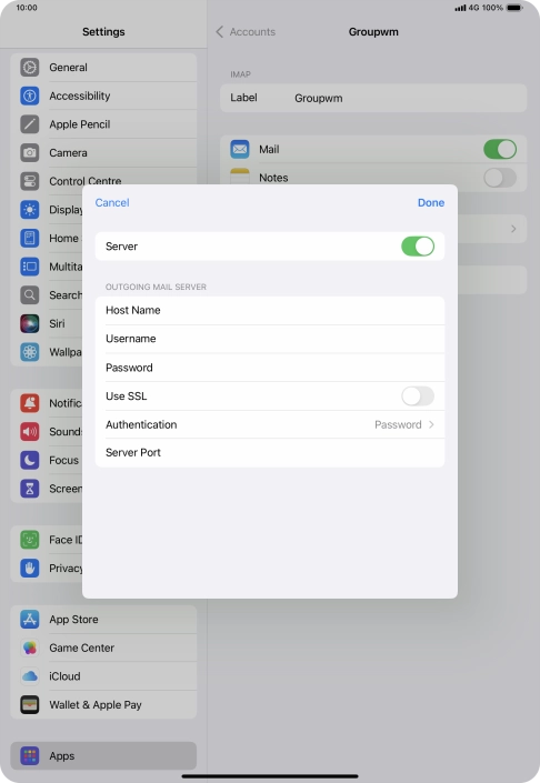 Press the indicator next to 