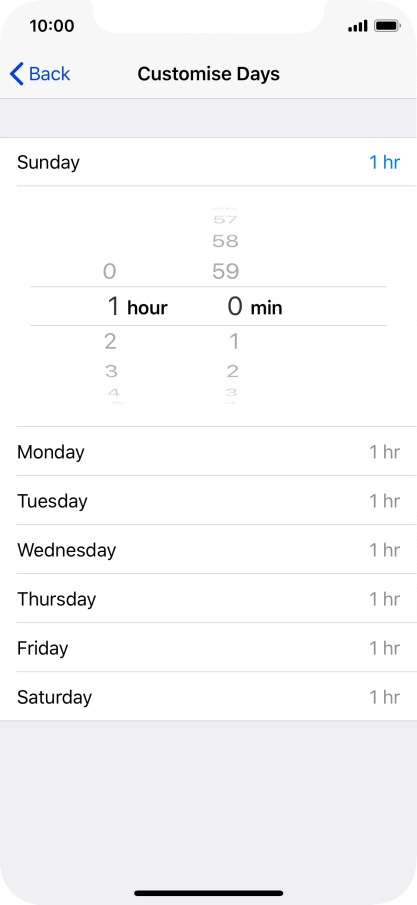 Select the required period.