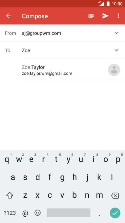 Press the required contact.